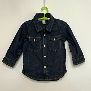 Baby Gap | Long Sleeve Denim Button Down | 12-18 months